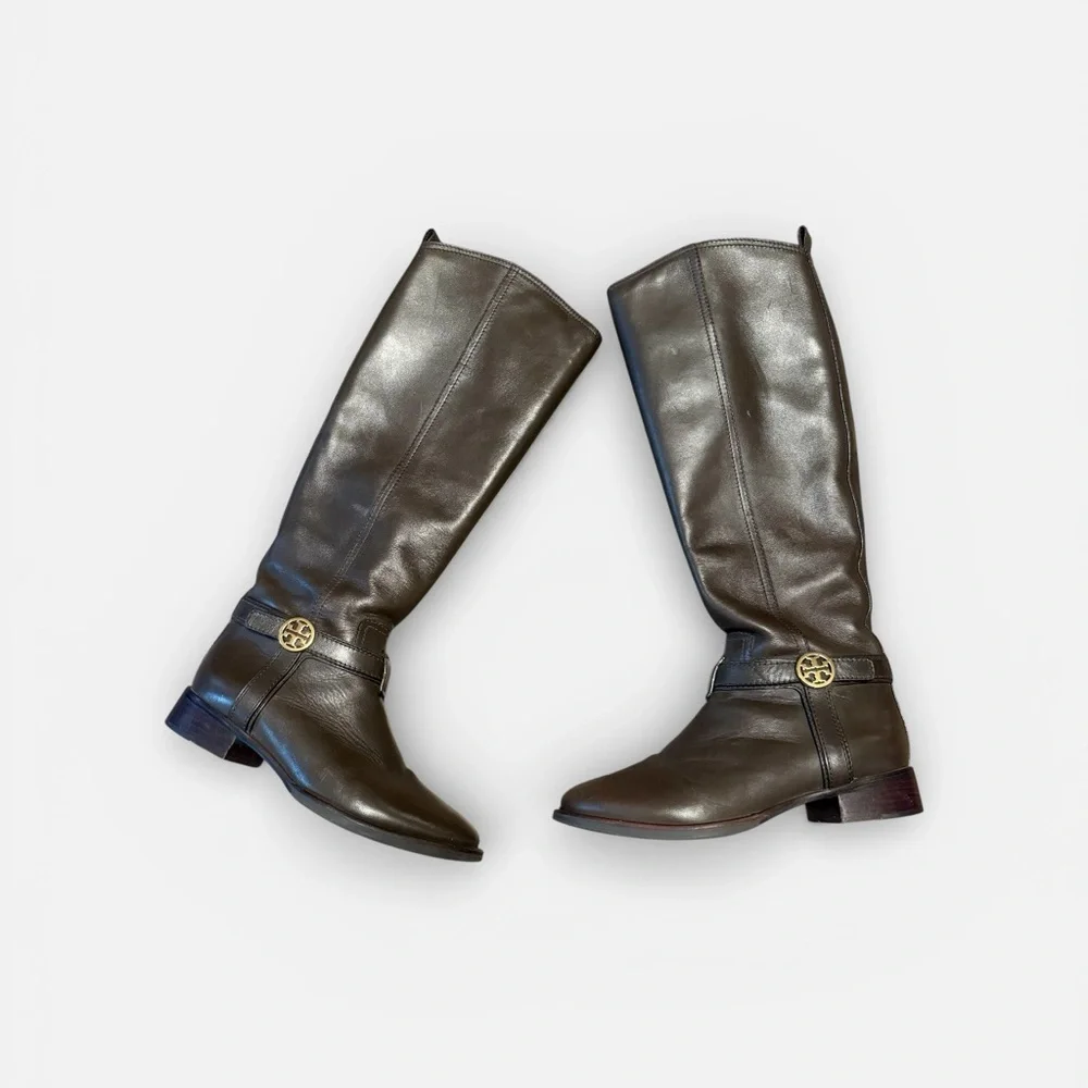 Tory Burch Bristol Brown Riding Boots